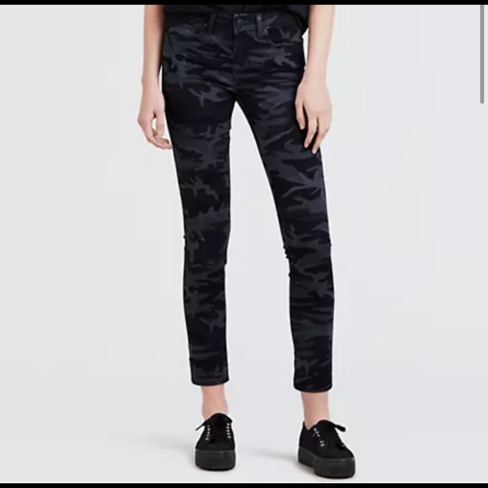 721 high rise skinny ankle levi's cameo black